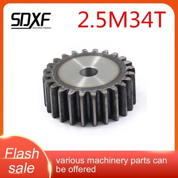 

One piece of 2.5M, plane gear 45# steel, 34T/35T, machining holes need to be machined by yourself