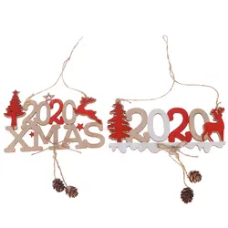 Новый 3D 2020 Рождественская елка висячий орнамент 2020 рождественские деревянные украшения Рождественское украшение подвеска Новогоднее