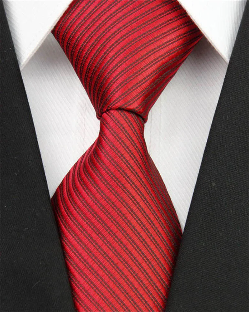 Мужские широкие шелковые галстуки в полоску, одноцветные, 10 см, мужской деловой Свадебный костюм, галстук на шею, черный, белый, синий, Gravatas, для мужчин, подарок* Россия - Цвет: NT0093