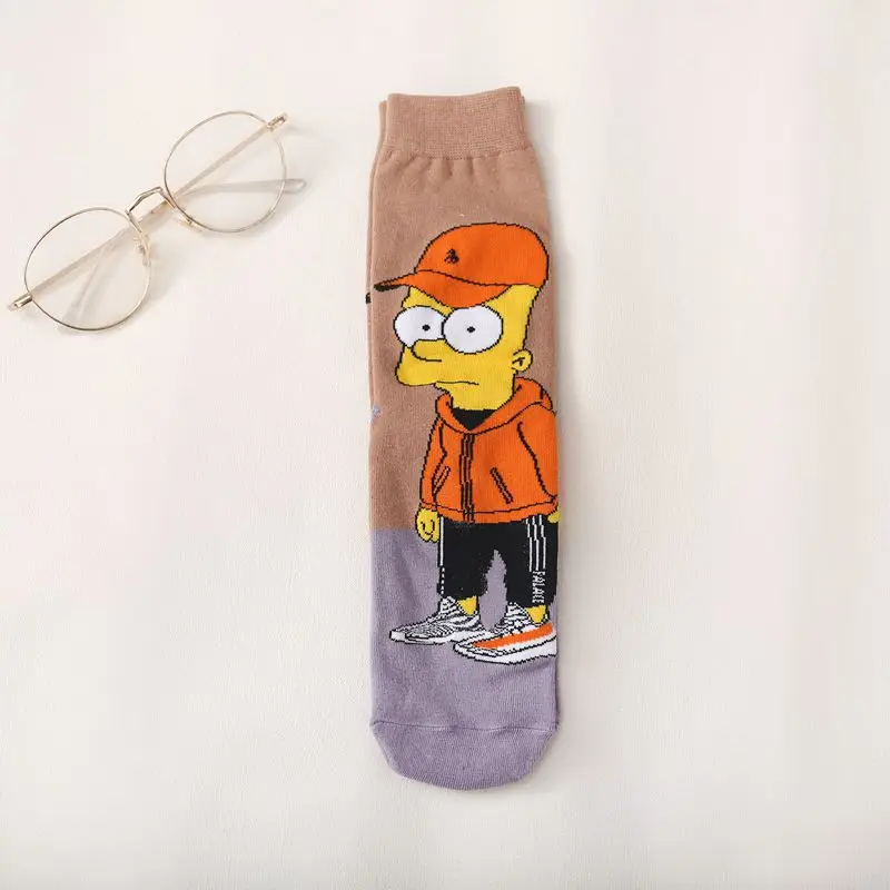 Купить носки с забавным мультяшным аниме принтом симпсонов персонализированные