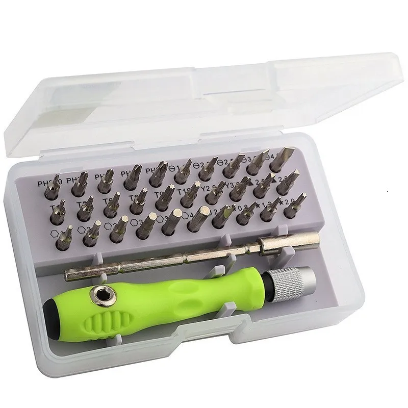 

32pcs Mini Screwdriver Precision Bit Set Magnetic Phone Mobile IPad Camera Repair Tool Torx Screw Driver Special Hex Pozidriv
