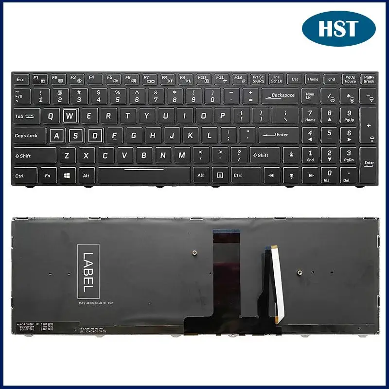 Laptop Keyboard with Backlight Backlit Black For Hasee ZX6 CP5S1 ZX6