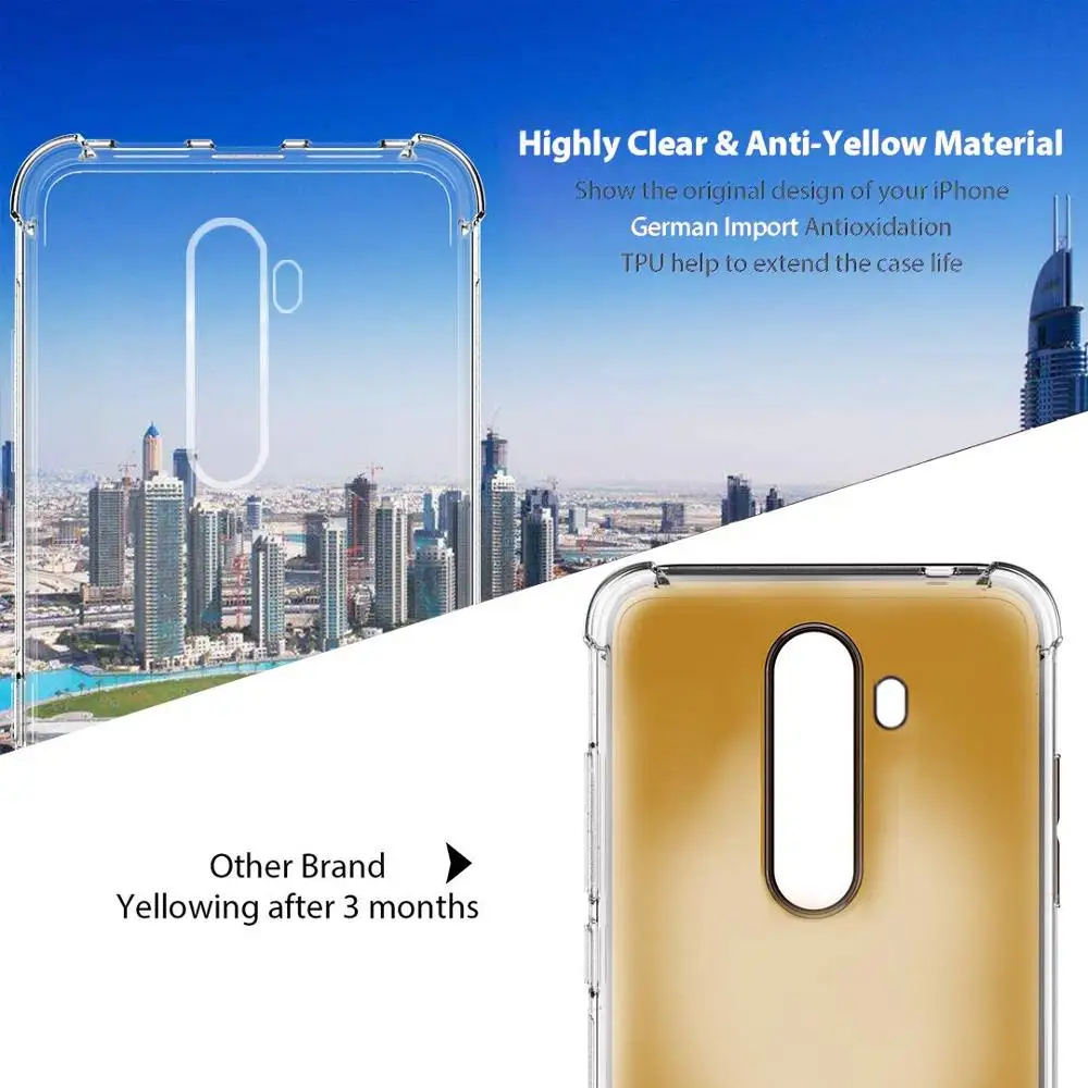 Clear Silicone Protective Phone Case with Reinforced Corners and Bumper Design