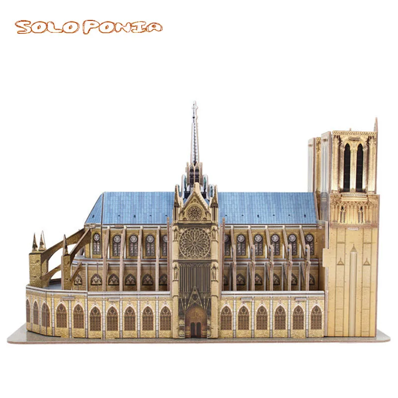 Notre Dame De Paris UMBUM 3D Puzzle Cardboard DIY Paper Model Kit Building 