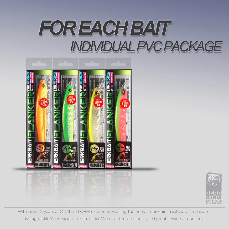 BEARKING 12cm 18g 핫 모델 낚시 미끼 하드 미끼 10 색 선택 미노우 품질 전문 미노우 깊이 1-1.8m