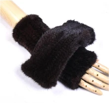 

Winter Women Gloves Real Mink Fur Knit Flexible Comfortable And Soft Keep Your Hand Warm