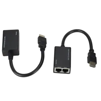 

HDMI Extender To RJ45 For CAT5e CAT6 Converter 1080P LAN Ethernet Network Adapter Repeater