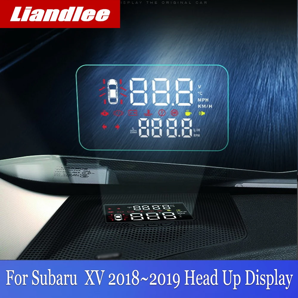 Liandlee автомобильный HUD Дисплей для Subaru XV~ цифровой спидометр расход топлива проектор детектор с экраном