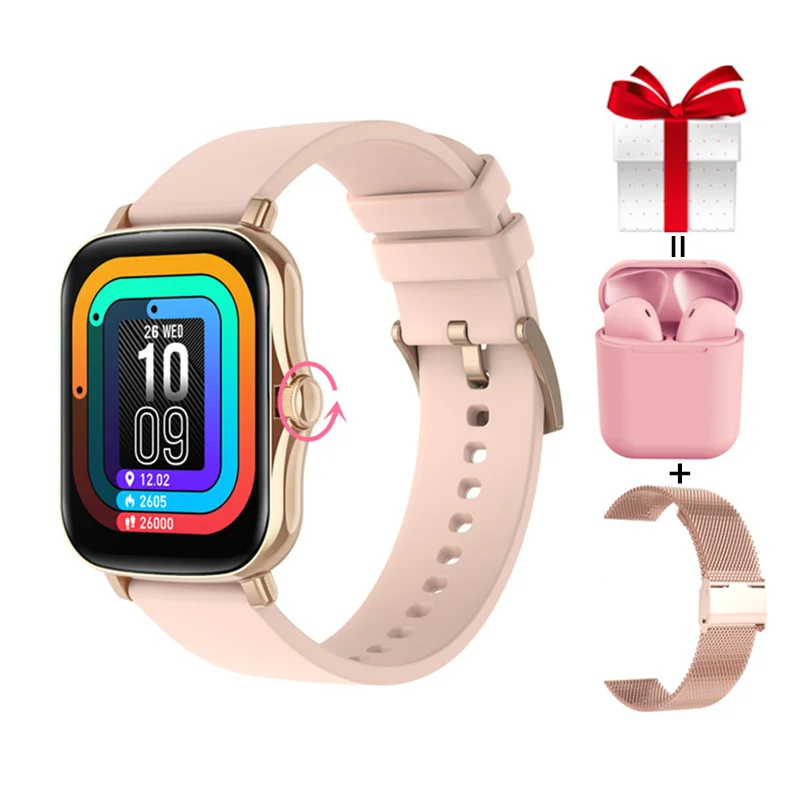 

Спортивные Смарт-часы для мужчин, 2021, водонепроницаемые, IP67, фитнес-трекер, Смарт-часы для женщин, вращение ручки для IOS, Android VS GTS 2 P8 Plus