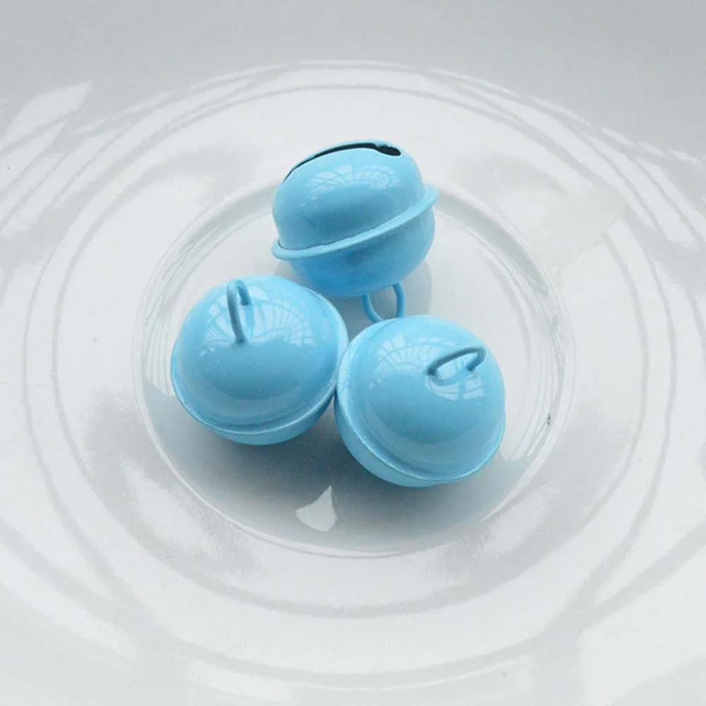 Sky Blue Цветной Колокольчик для собаки, ошейник, аксессуары, вечерние украшения, кулон 22 мм, яркие колокольчики, сделай сам, игрушка для питомца, дешево - Цвет: Sky Blue