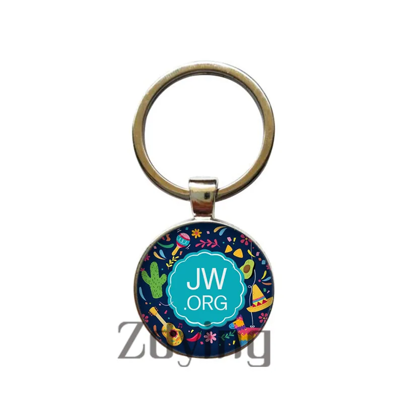 Zdying JW. ORG брелок круглый стеклянный дельфин цветы JW. ORG шаблон кабошон купольные Брелоки для ключей кольцо держатель кулон подарок J027 - Цвет: J0017