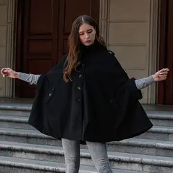 2019 элегантная новая осенне-зимняя ветровка с высоким воротником женский плащ-Тренч однобортное свободное повседневное пальто на