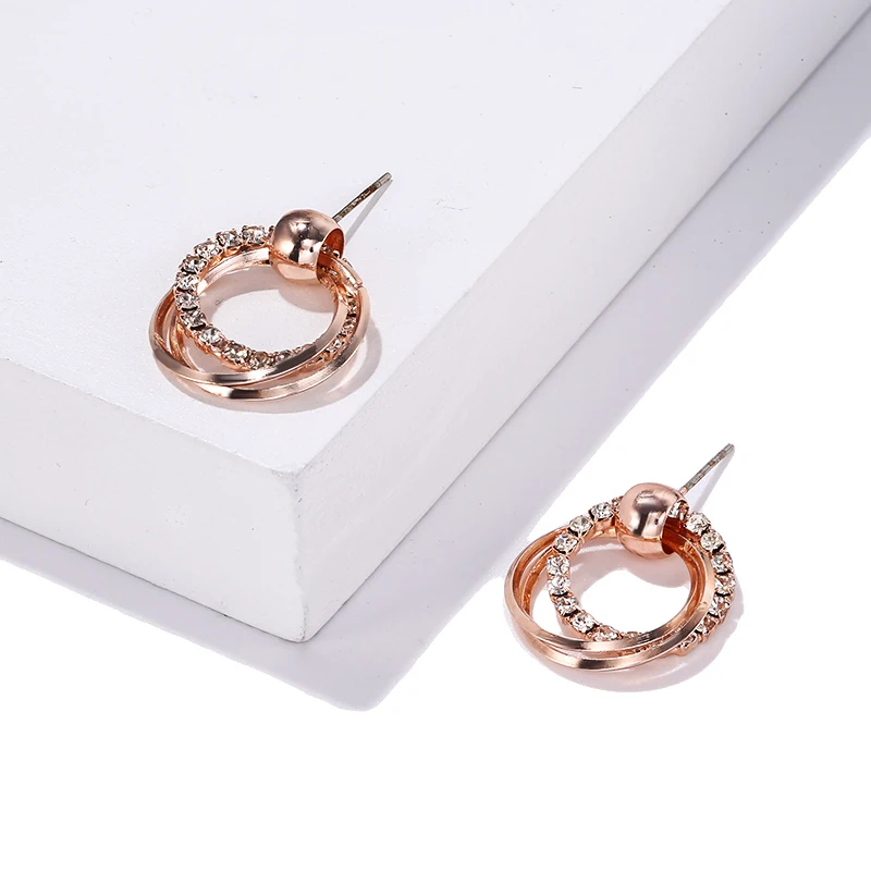 Корейские массивные геометрические круглые серьги 2020 новый тренд роскошные