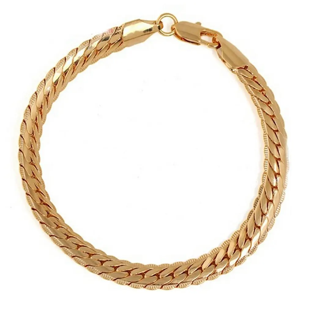 

Cuban Chain Punk Hip-hop Rock Golden Bracelet Rapper Cool Link Snake Chain Alloy Stainless Steel 4 Types Jewelry Wholesale