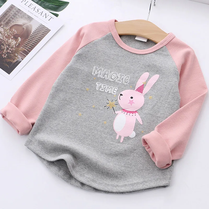 Pink Gray Г. Детские футболки для девочек летние хлопковые топы для малышей, детская одежда футболка с единорогом футболки для малышей, одежда повседневная одежда с короткими рукавами - Цвет: Pink Gray