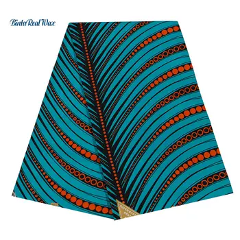 

100% polyester Wax Africa Fabric Real Wax Print African Ankara binta real wax Fabric 2019 High Quality FP6204