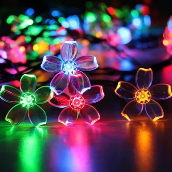 

10M 100LED Plug in Garland Flower LED String Lights Fairy Crystal Cherry Blossom LED Festoon Decoration for Holiday Wedding Room