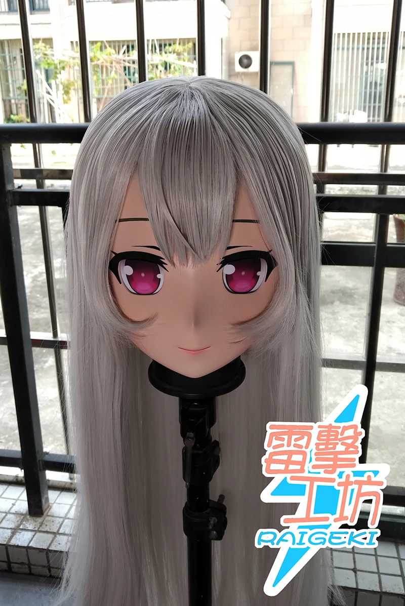(RAIGEKI MAKS 03) Смола 3/4 голова женщины/девочки кигуруми аниме косплей маски Crossdress