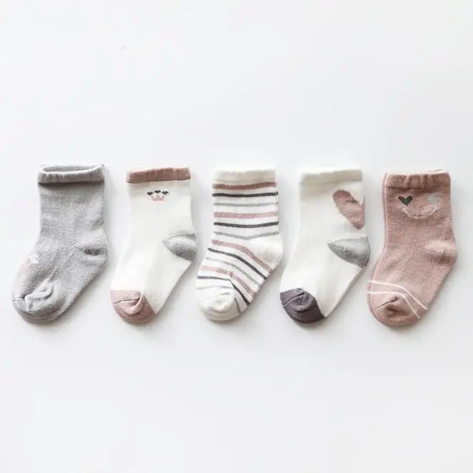 Новые детские носки на осень и зиму хлопковые носки для мальчиков и девочек носки для малышей с героями мультфильмов - Цвет: 05
