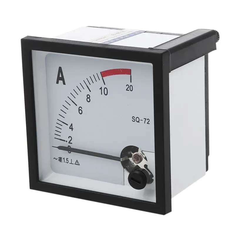 

Screw Mounted AC 10A Square Panel Analog Current Meter Ammeter Black