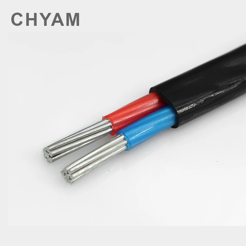 Однометровая алюминиевая проволока черная крышка 2 жильный 5/4 /6 мм Suqare Fore