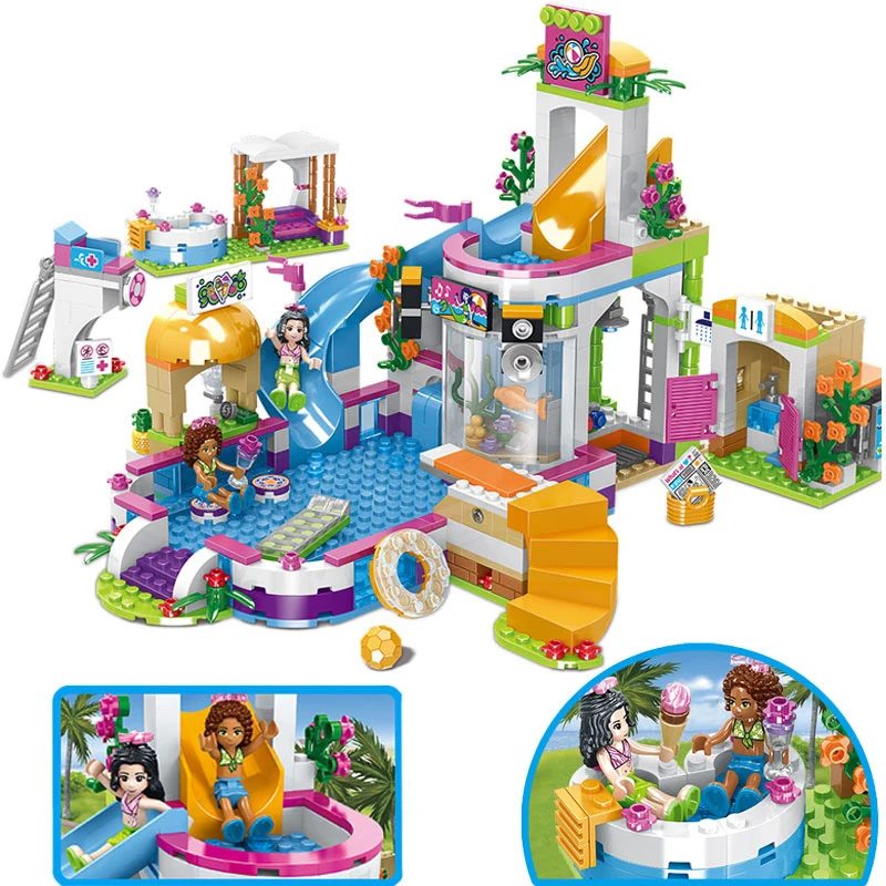 

Princess Castle Series Ice Castle Model Building Blocks Set City Legoinglys Friends For Girl Series Educational Bricks Toys Gift