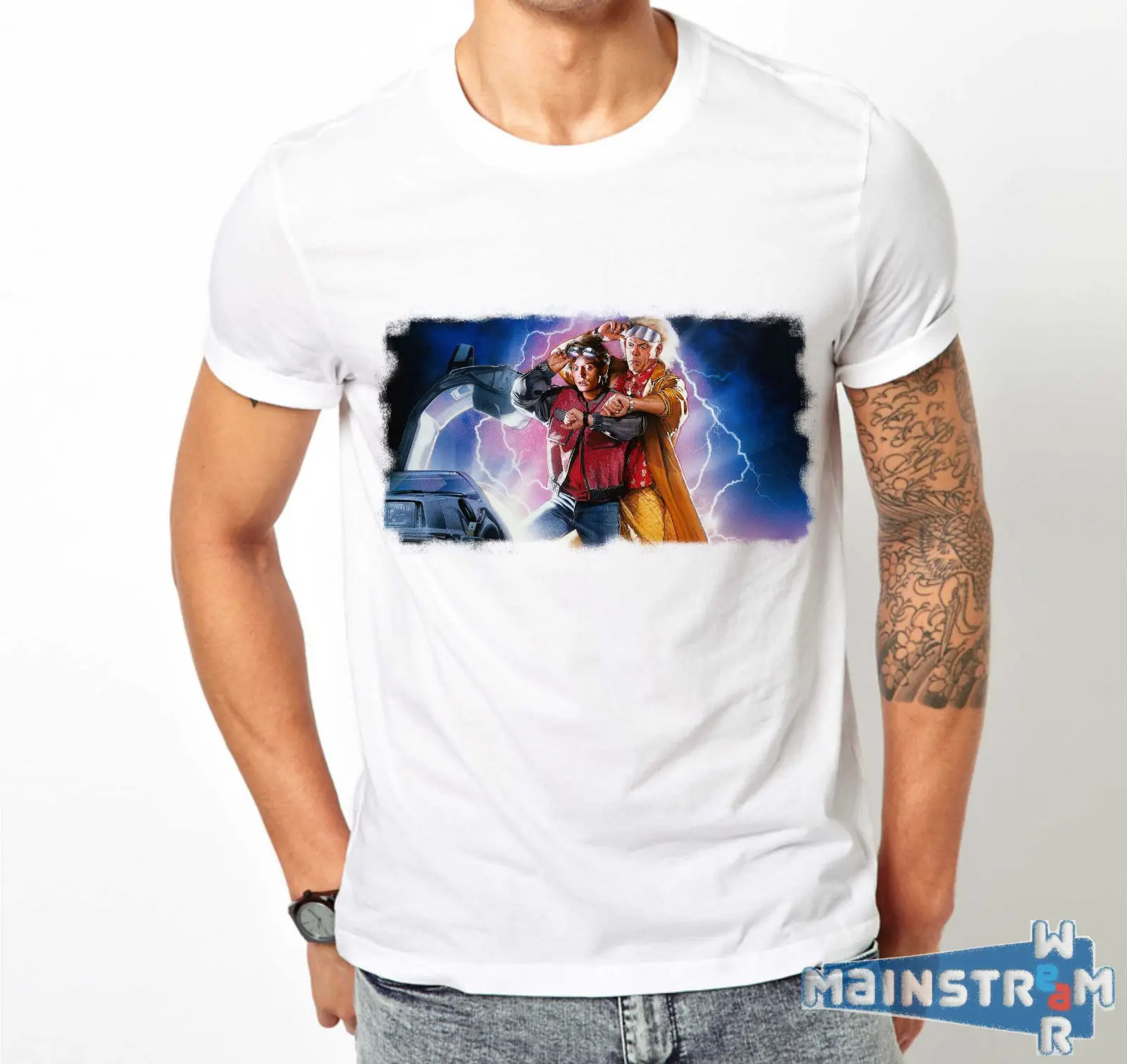 Лидер продаж Новинка 2019 года летняя модная футболка Назад в будущее риторно