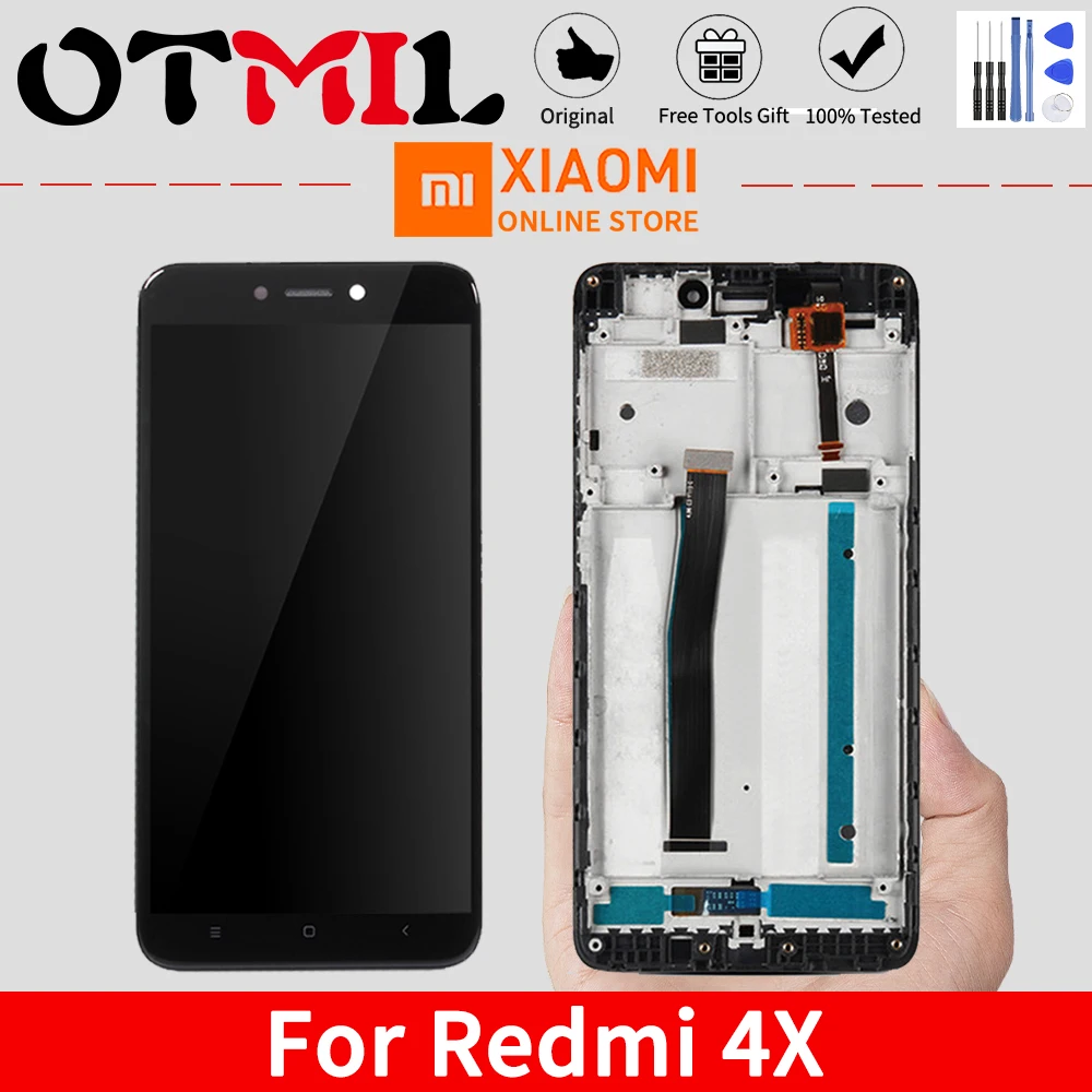 5," ЖК-дисплей для XIAOMI Redmi 4X ЖК-экран сенсорный экран Рамка дигитайзер Замена для XIAOMI Redmi 4X дисплей 4X Pro ЖК