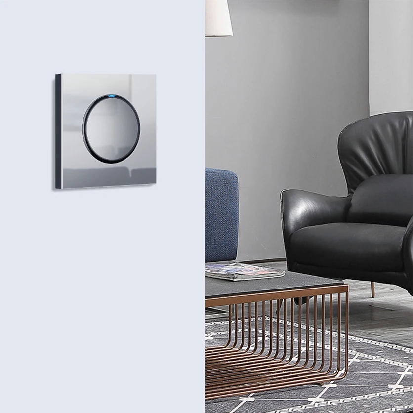 vidro cinza gang interruptor de luz parede led indicador ac fogão empurrar retorno para waterheator diy combinação gratuita