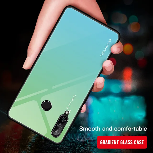 Чехол для телефона с градиентным закаленным стеклом для huawei P20Lite Y6 Y7 Y9 Prime Honor 9XPro 20 Lite Pro, стеклянный чехол для P Smart Z - Цвет: 6