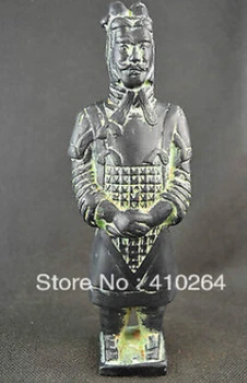 

Free Shipping Old Decorated Handwork Bronze Carving The Terra Cotta Warriors Statue