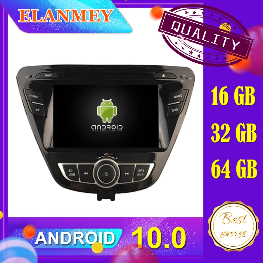 Новейшая автомобильная аудиосистема Android 10 0 подходит для HYUNDAI ELANTRA 2014 навигация