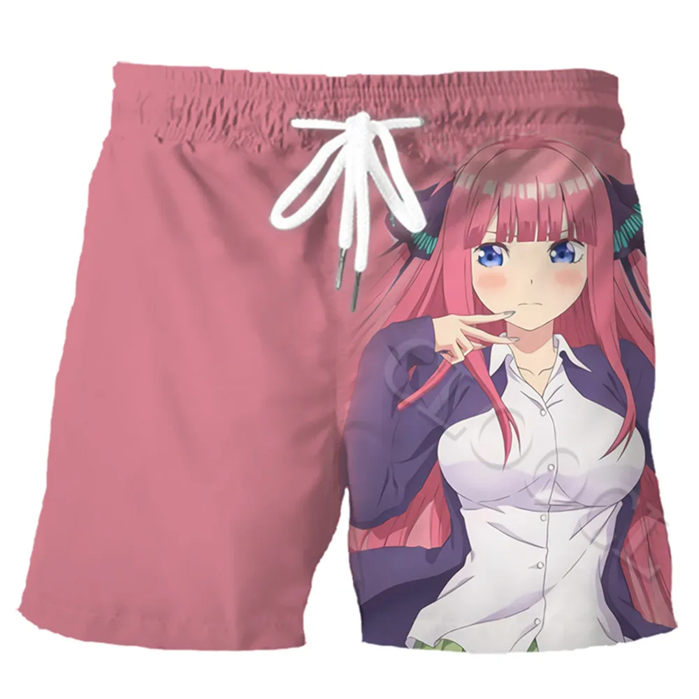CLOOCL Men Shorts Anime Quintuplets Quintessential 3D Print Sports Shorts Fashion Casual Summer Beach Shorts Drop Shipping 2