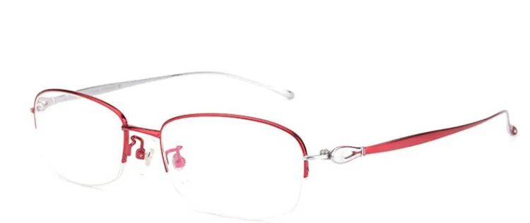 Youe светящиеся очки по рецепту женские из чистого титана оправа Lentes Opticos Gafas качественные титановые оправы супер светильник - Цвет оправы: Red