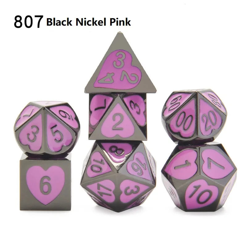 dnd dice set dados rpg dobbelstenen dados rol polyhedral dices metal dice d4-d20 7pcs/Set game dice,dice set,acrylic dice