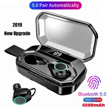 X6 TWS 5,0 Bluetooth наушники 9D стерео спортивные наушники Беспроводная гарнитура IPX7 Водонепроницаемая гарнитура 4000 мАч светодиодный умный внешний аккумулятор