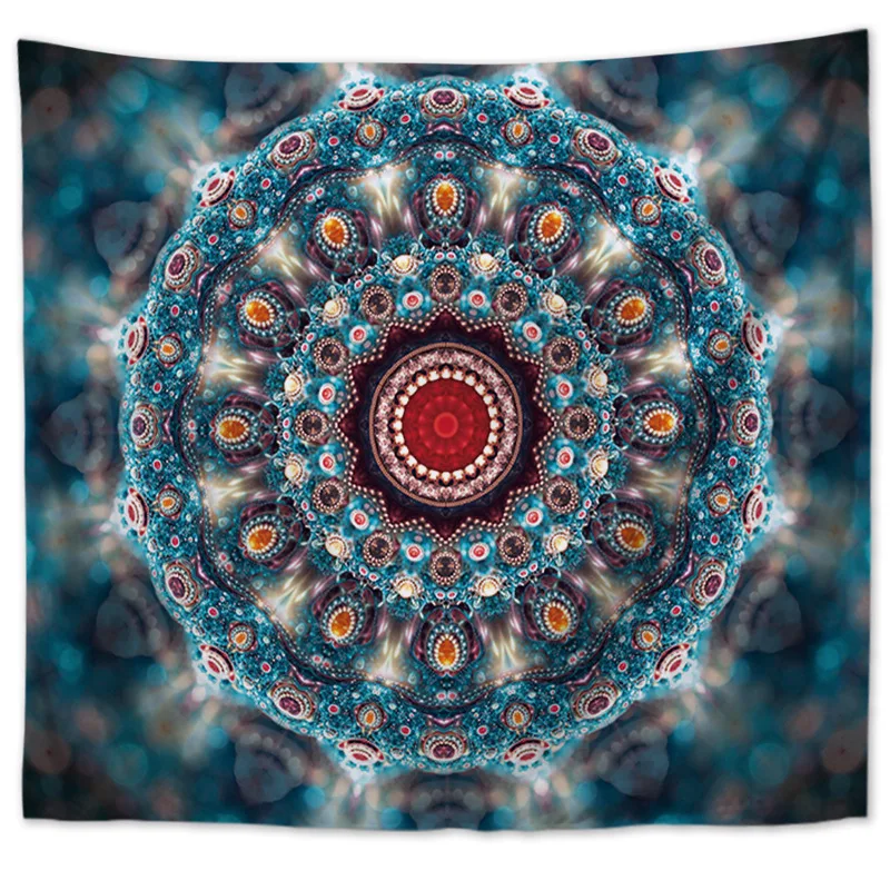 Thregost Colorful Mandala Tapestry Wall Hanging Polyester Printed Woven Wall Tapestries Indian Table Cloths Large Size Tapestry - Цвет: GT1020-7