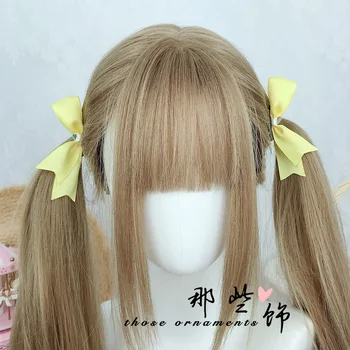 

Lolita a Pair of Hairclips JK Bow Hair Clip GIRL'S Headband Lolita Side Clip Cute Barrettes KC Double Ponytail Headdress