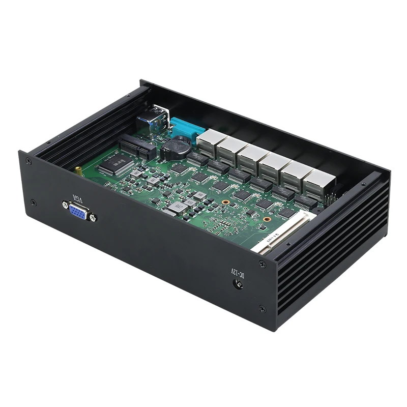 Мини ПК Intel Celeron 3955U 3855U i3-7100U 6 LAN Intel 211AT Gigabit Ethernet 2* USB 3,0 VGA RS232 брандмауэр маршрутизатор Pfsense AES-NI