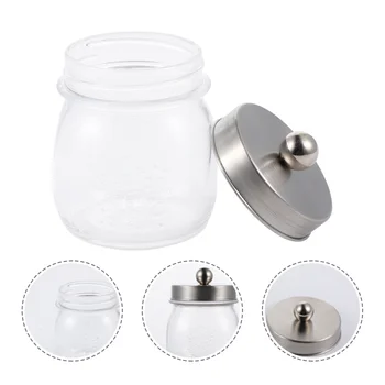 

1 Pc 240ml Glass Mason Bottle Bathroom Cotton Swab Cotton Ball Glass Jar