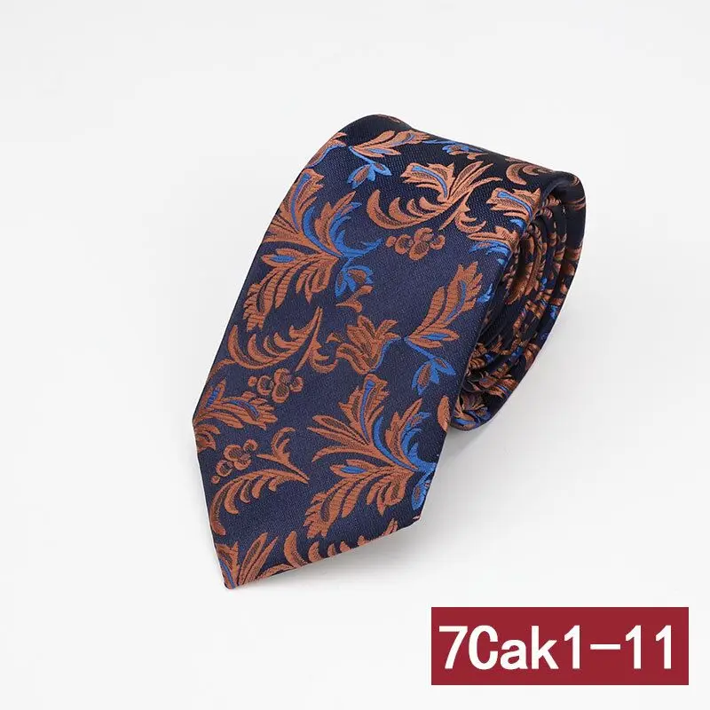 11 7 см Gravata Mens галстук роскошный мужской красный цветочный Пейсли галстук Hombre Классический Бизнес Повседневный галстук для свадьбы - Цвет: 11