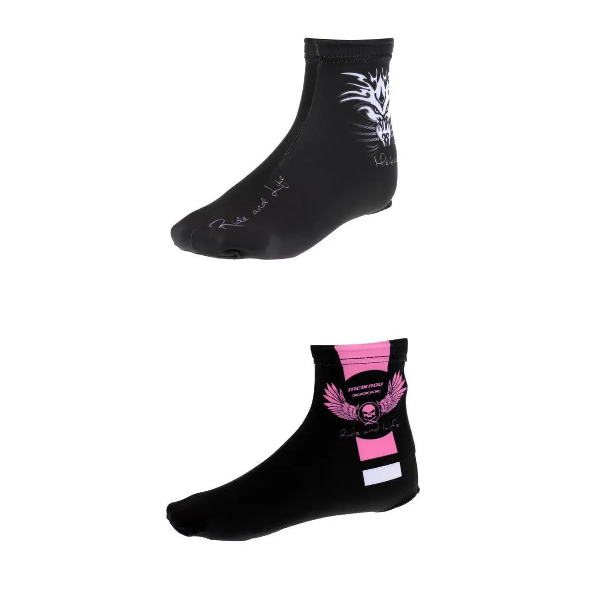 2 Sets Bike Shoe Covers Windproof Thermal Breathable Elastic Cycling Overshoes