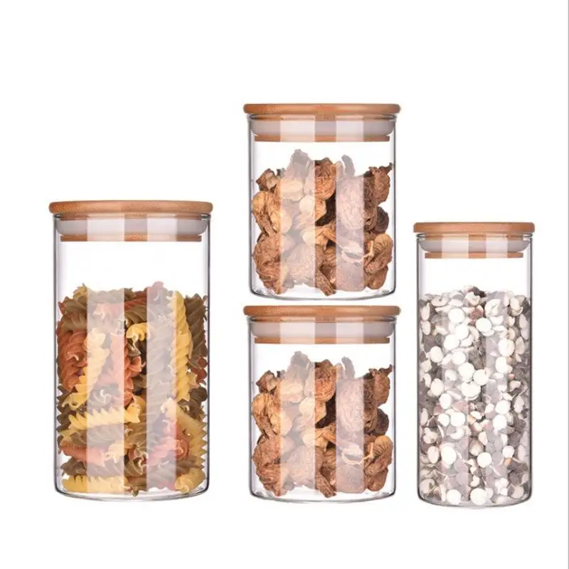 Glass Storage Jars For Storage In The Kitchen Coffee Sugar Cans For Storage Box Canister Mason Jar Glass Candy Cane Container