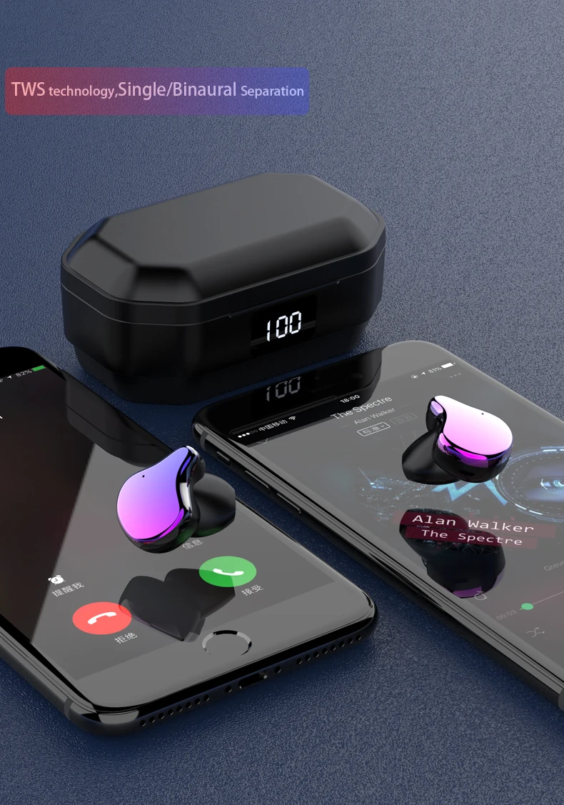 G01 Беспроводной Bluetooth стерео наушники Портативный наушники Водонепроницаемый наушники с зарядный чехол