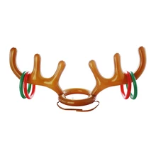 Высокое качество, надувное кольцо в виде головы оленя, Рождественское украшение, головной убор в виде животного, кольцо, игрушка, Рождественская игра