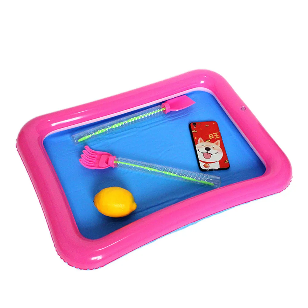 Крытый волшебный игровой песок детские игрушки Mars космическая надувная песочница аксессуары пластиковый переносной столик случайный цвет
