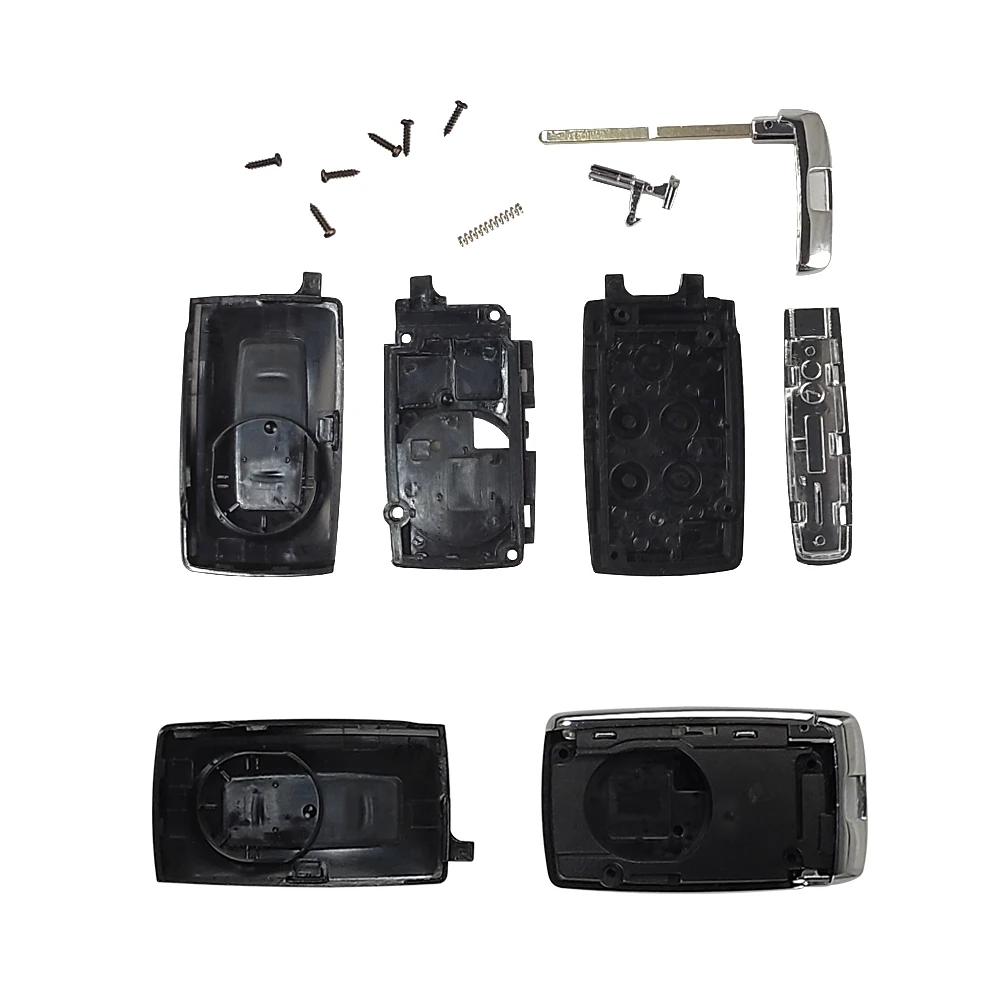 Чехол OkeyTech для Jaguar Xf Xk Smart Key, чехол, держатель Fob, 5 кнопок, со вставкой, пустые лезвия, металл, есть для текста Jaguar