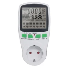 Digital Energy Meter Wattmeter Wattage Electricity Kwh Power Meter EU Power Analyzer Monitor Socket