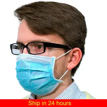 

In Stock Disposable Face Mask 3 layers PM2.5 Anti Virus Anti-Pollution Anti-Dust Protection Mask Non-woven Breathable Masks