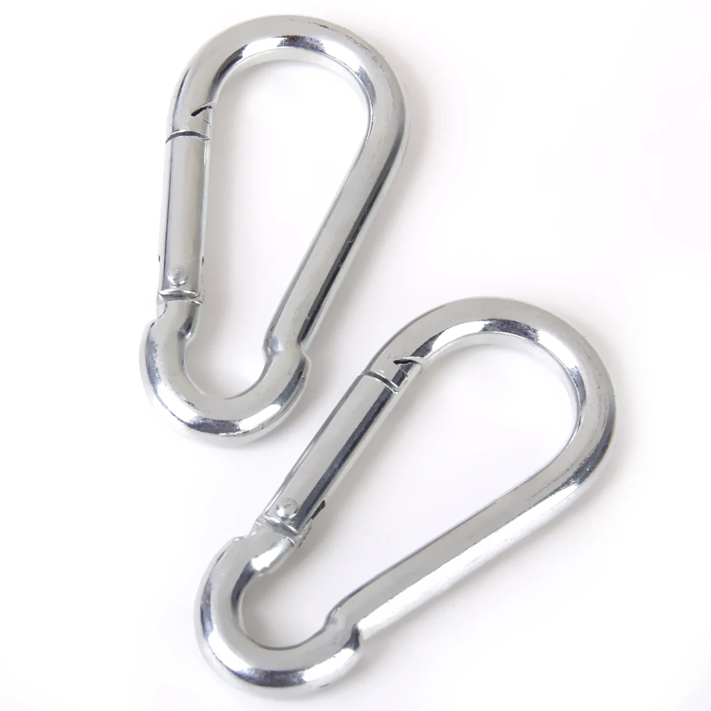 2 Pieces Swing Spring Clip 4inch, Heavy Duty Snap Hook Carabiner Clips for Garden, Camping, Fishing, Hiking, Traveling